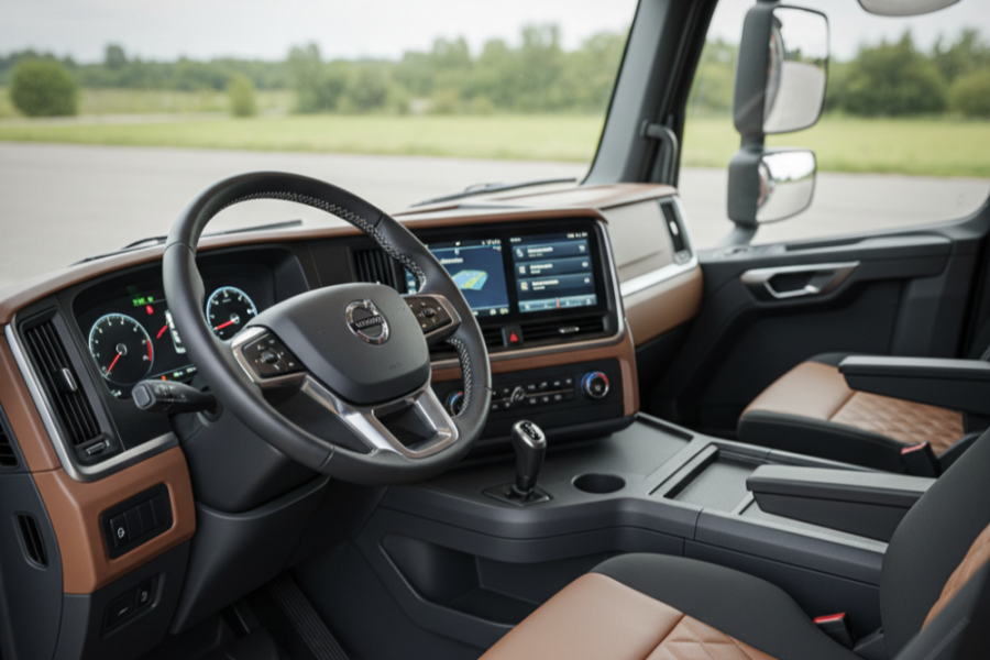 Čištění interiéru kamionu